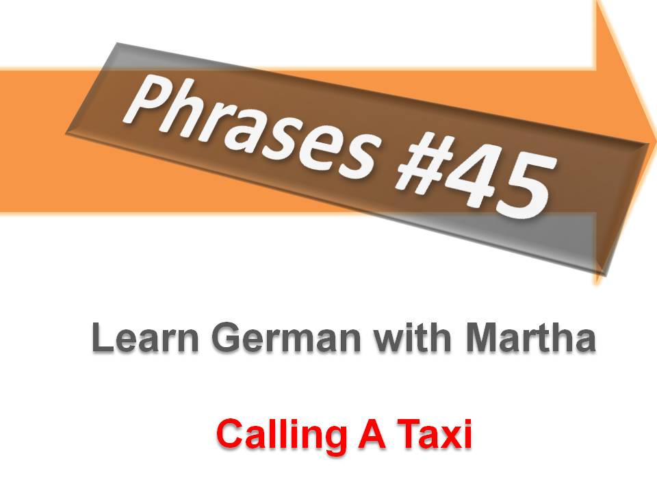 Pr�sentation - 45. Calling A Taxi - Deckblatt