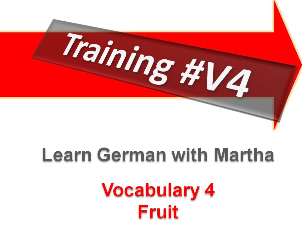 Pr�sentation - Training V4 - Fruit - Deckblatt