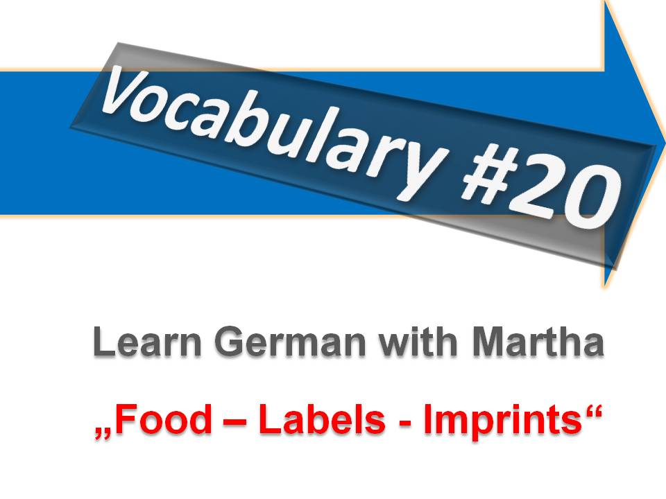 Pr�sentation - V20 - Food - Labels - Imprints - Deckblatt